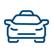 Icon eines Taxis als Symbol für die Anreise mit dem Taxi oder Carsharing zur ESV-Akademie in Berlin
